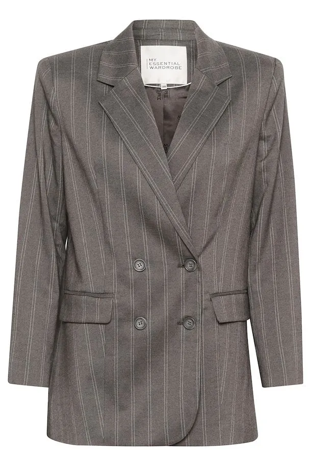 TitoMW Blazer Grey with White Stripe