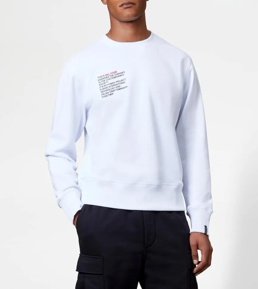 TOD'S  |Crew Neck Sweat Street Style Long Sleeves Plain Cotton