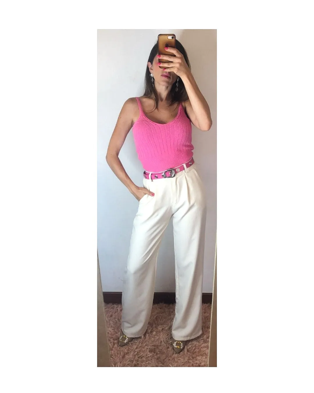 Top costina larga 98% viscosa, ROSA BARBIE!