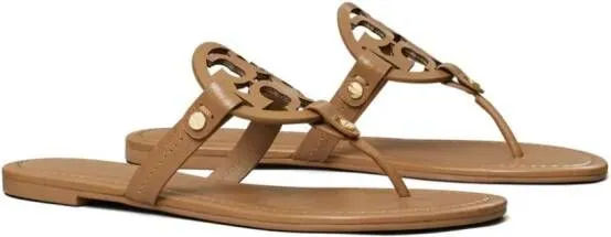 Tory Burch Miller logo-motif flip flops Neutrals