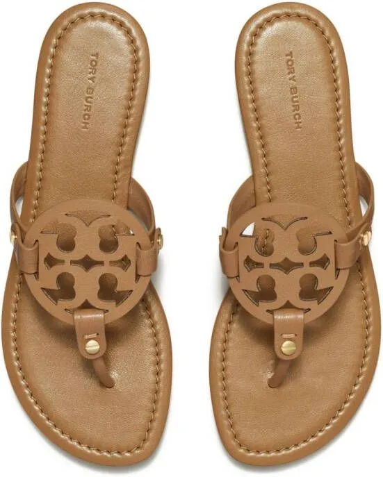 Tory Burch Miller logo-motif flip flops Neutrals