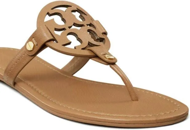 Tory Burch Miller logo-motif flip flops Neutrals