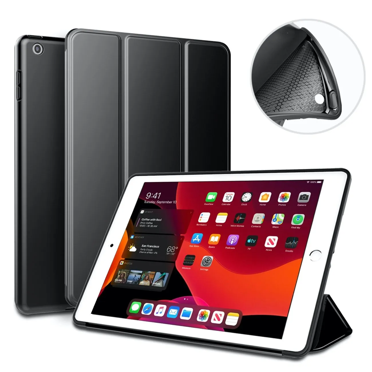 Trifold Smart Cover with Flip Stand for iPad Air 1st Gen