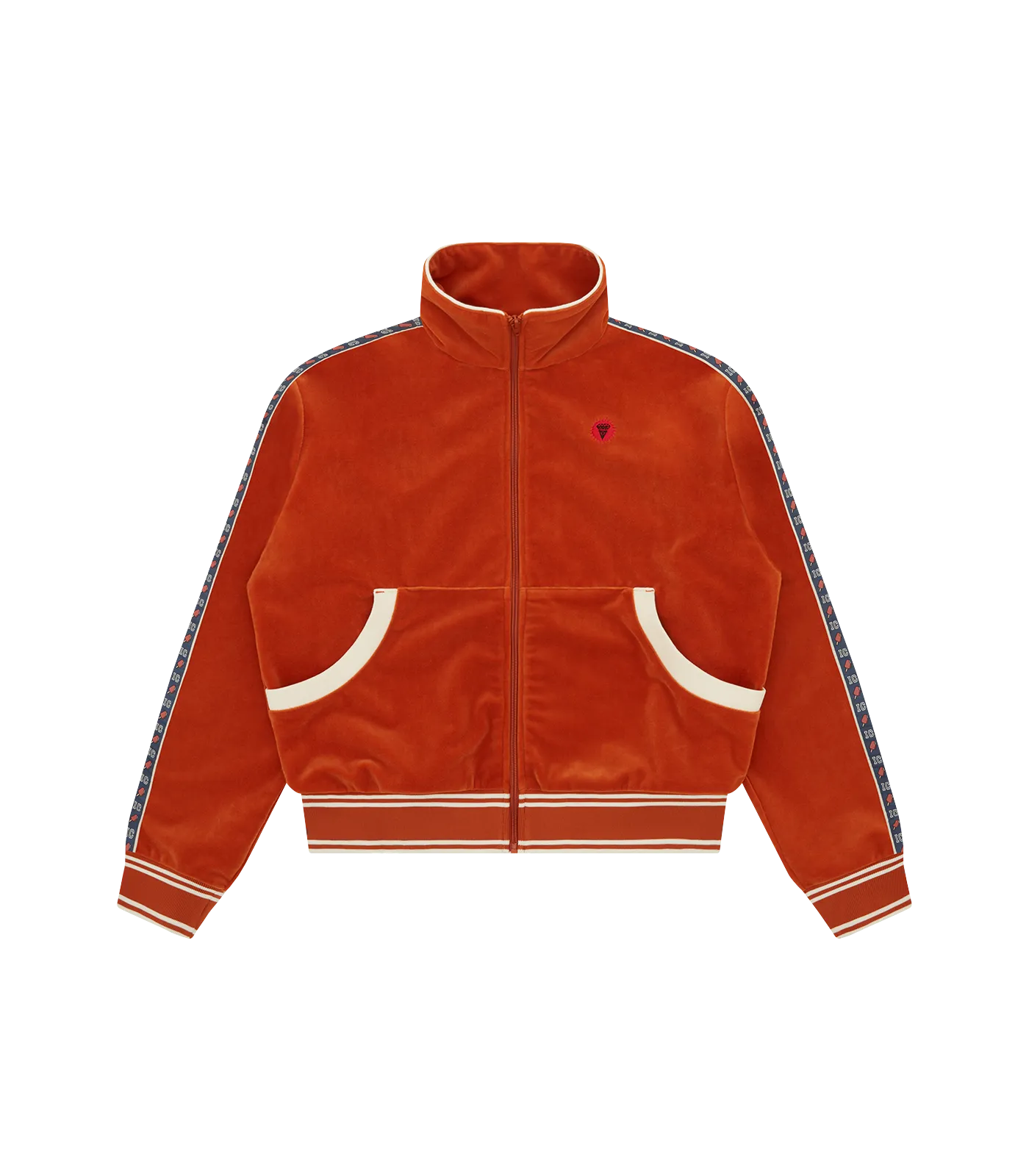 VELOUR TRACK TOP - ORANGE