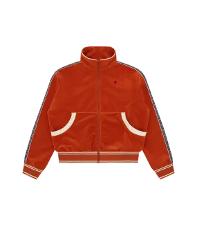 VELOUR TRACK TOP - ORANGE