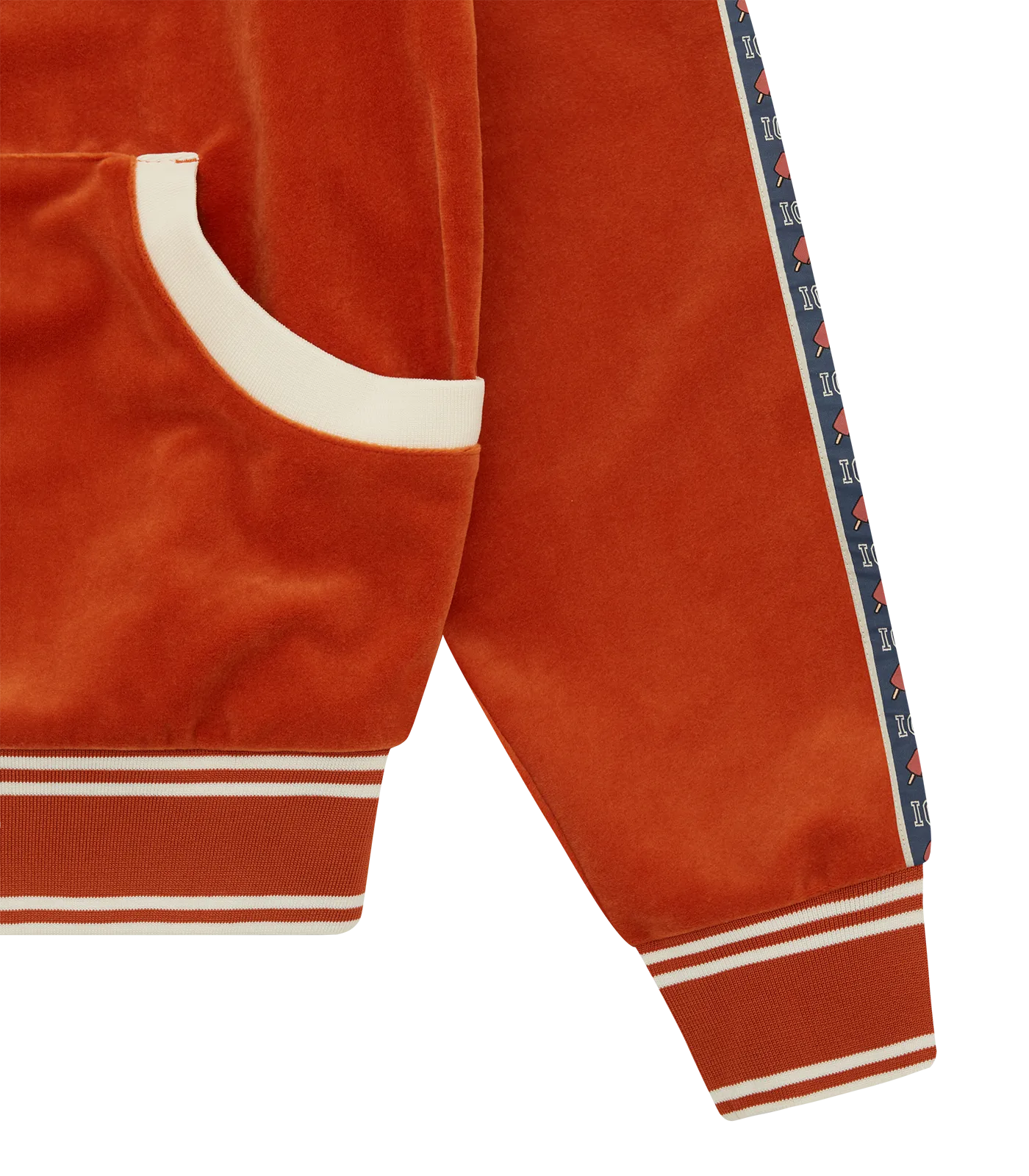 VELOUR TRACK TOP - ORANGE