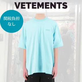 VETEMENTS  |Crew Neck Pullovers Street Style Plain Cotton Short Sleeves