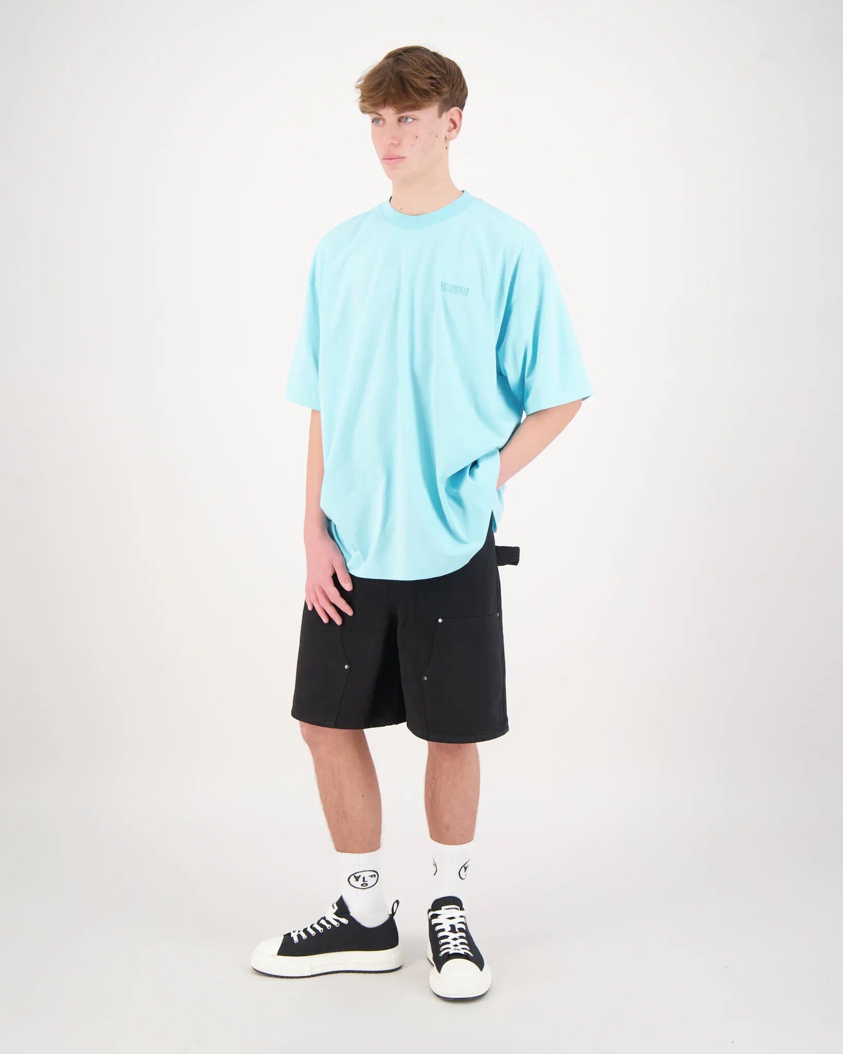 VETEMENTS  |Crew Neck Pullovers Street Style Plain Cotton Short Sleeves