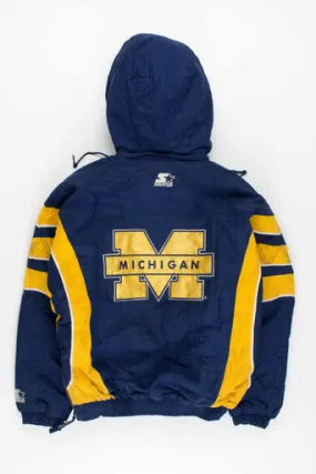 Vintage Michigan Classic Spellout Quilted Starter Pullover