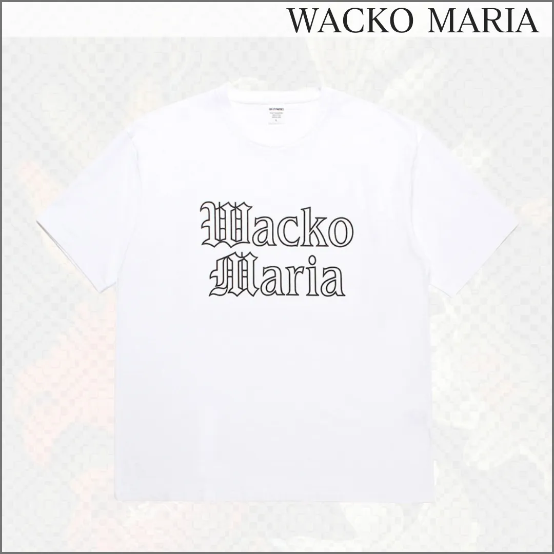 WACKO MARIA  |Crew Neck Pullovers Cotton Short Sleeves Long Sleeve T-shirt