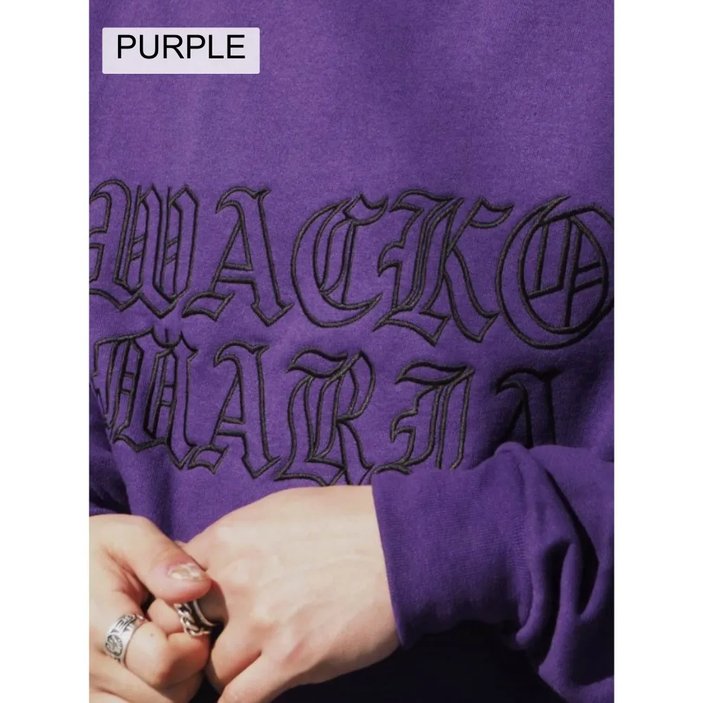 WACKO MARIA  |Crew Neck Pullovers Street Style Long Sleeves Plain Cotton