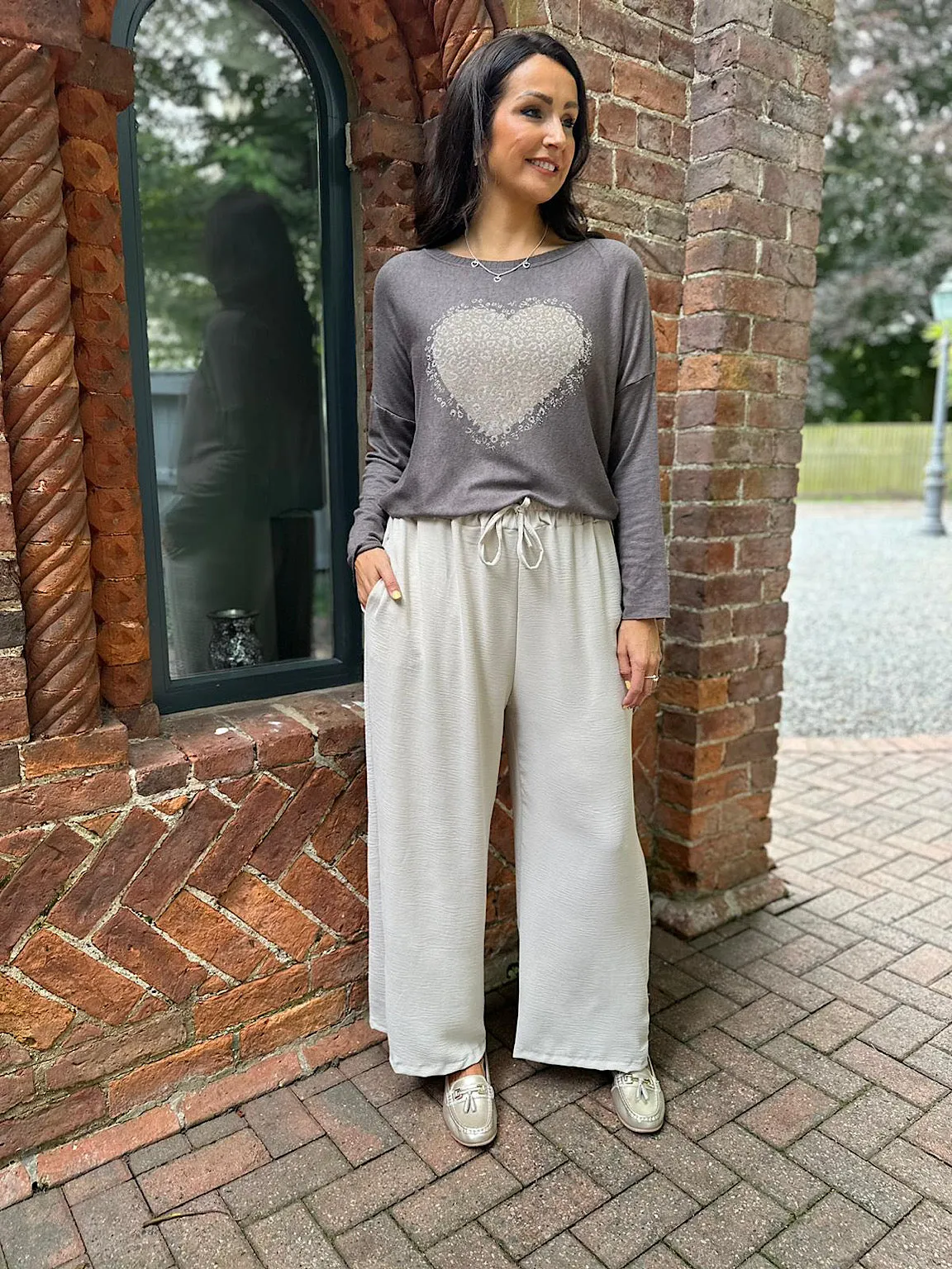 White Wide Leg Pocket Trousers Claudia