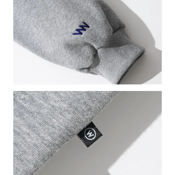 WV PROJECT  |Pullovers Unisex Studded Street Style Long Sleeves Cotton