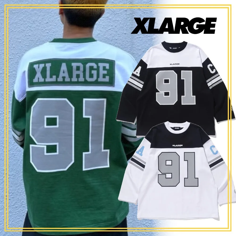 X-Large  |Crew Neck Pullovers Unisex Long Sleeves Plain Cotton