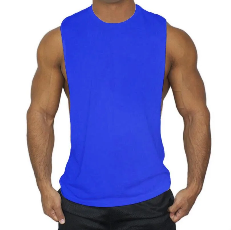 Xituodai Mens Workout Tank Tops Fitness Bodybuilding Clothing Low Cut Armholes Vivid Vest Muscle Singlets Men Activewear Tank