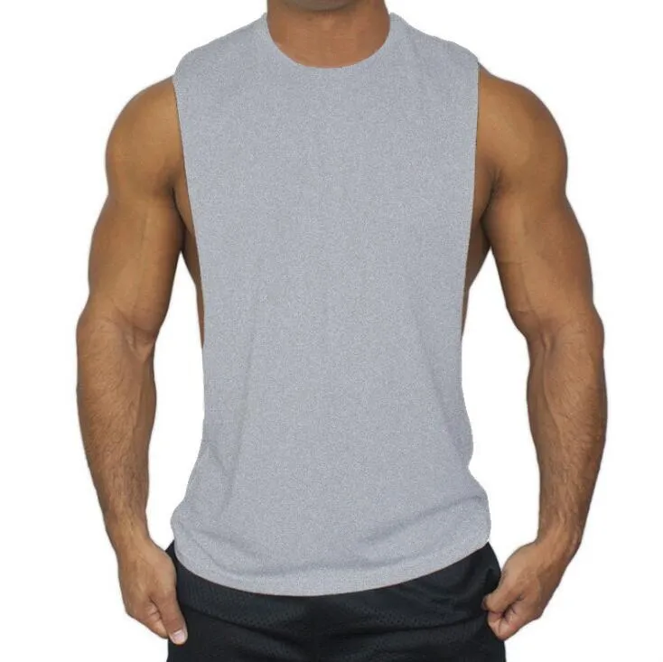 Xituodai Mens Workout Tank Tops Fitness Bodybuilding Clothing Low Cut Armholes Vivid Vest Muscle Singlets Men Activewear Tank