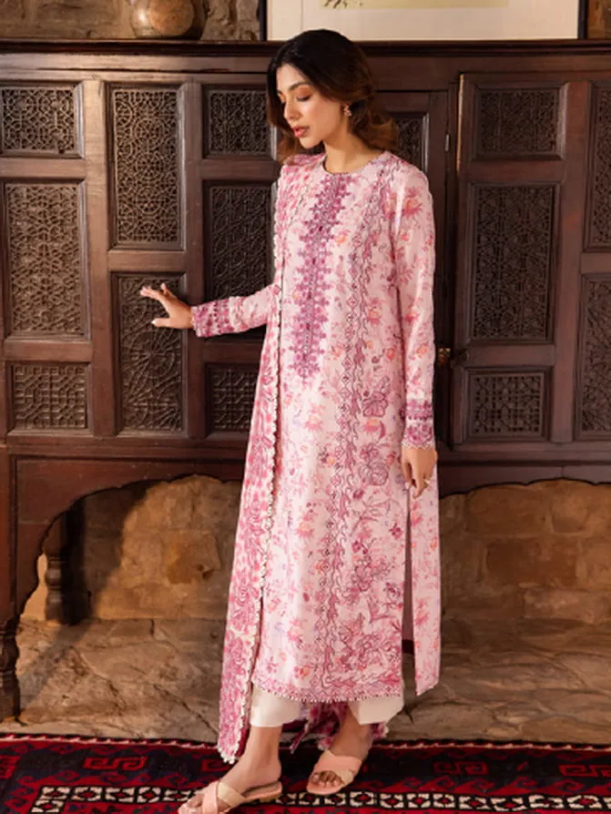 Zaha By Khadijah Shah Embroidered Lawn Unstitched 3Pc Suit ZL24-10B SENA